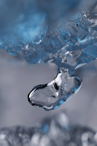 Acqua congelata primo piano astratto macro ghiaccio sfondo - Foto, immagini