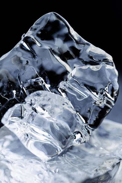 Cold ice in closeup macro view - Фото, зображення