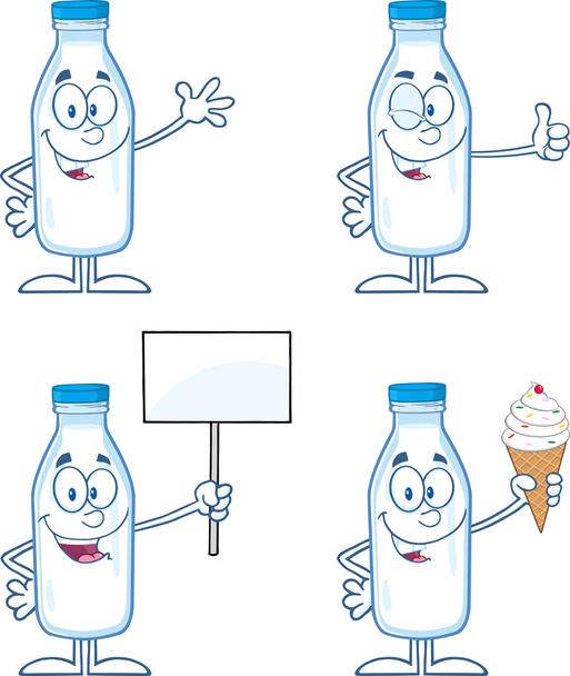lustige Comicfiguren aus der Milchflasche 2. Kollektion - Foto, Bild