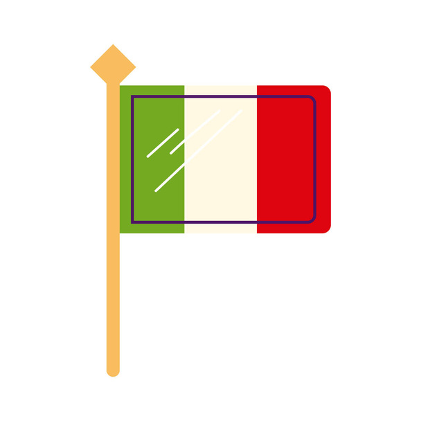 Italian lippu tolpassa - Vektori, kuva