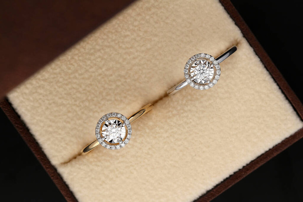 Couple Diamond Ring In the Box - Photo, Image