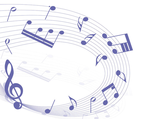 Diseño musical grunge abstracto. Banner grunge violeta en color Very Peri. Ilustración vectorial. - Vector, Imagen