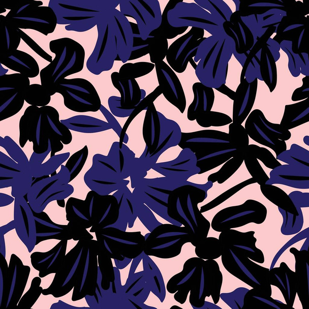 Floral seamless pattern background for fashion textiles, graphics, backgrounds and crafts - Vektör, Görsel
