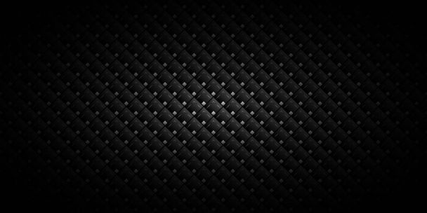 Dunkelschwarzer geometrischer Gitterhintergrund. Moderne dunkle abstrakte Vektortextur. EPS 10 - Vektor, Bild