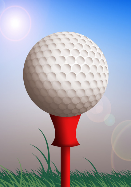 Golfball im Grünen - Foto, Bild