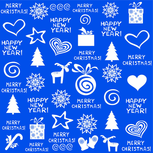 christmas background with snowflakes, vector illustration - Vektor, Bild
