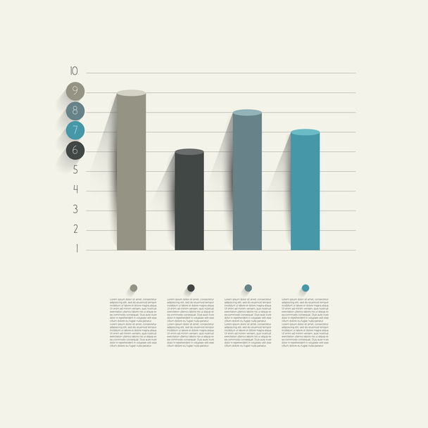 ビジネス フラットなデザインのグラフの例です。インフォ グラフィック グラフ. - ベクター画像