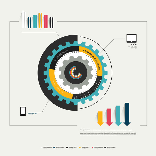 Collection d'éléments infographiques plats colorés. Formes vectorielles d'entreprise
. - Vecteur, image