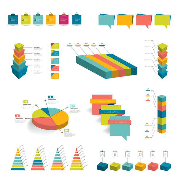 Set of infographic elements. Layout template. Vector. - Vettoriali, immagini