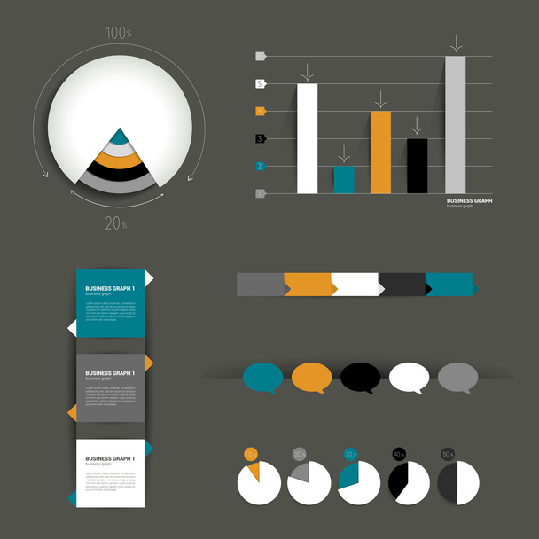 Set of infographic elements. Layout template. Vector. - Vector, Image