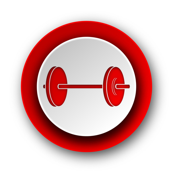 fitness red modern web icon on white background - Fotoğraf, Görsel