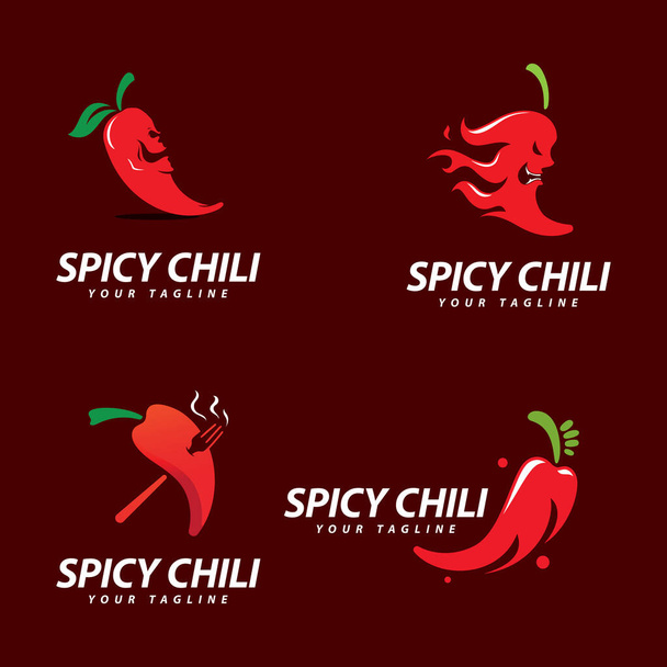 チリのロゴベクトル｜スパイシーフードシンボルテンプレート - ベクター画像