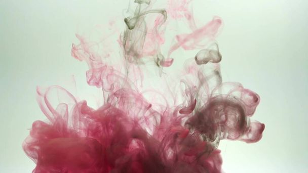 An abstract blur of beautiful red and black. Pink-black indigo-violet dark purple elements on a white background. Watercolor abstract texture - 写真・画像