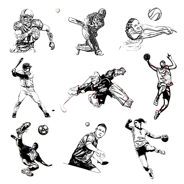スポーツのベクトル図 - ベクター画像