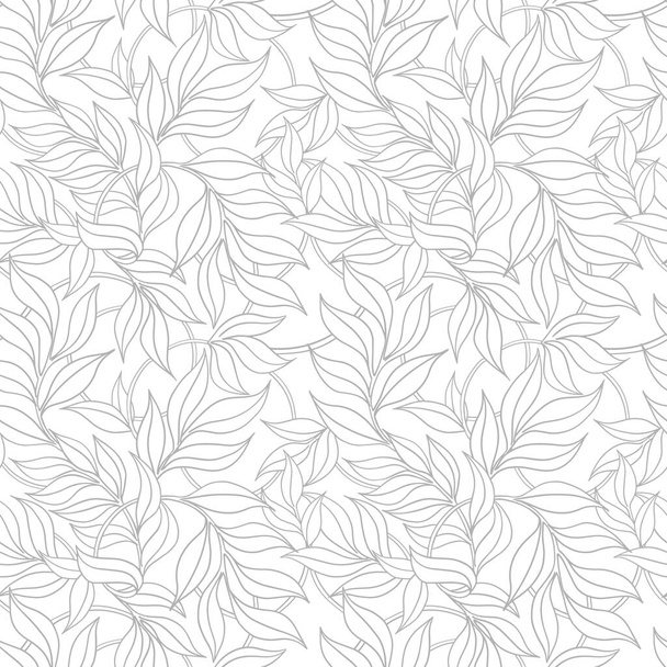 Vector seamless pattern of intertwined branches, leaves. Illustration for wedding invitations, wrapping paper. - Vector, imagen