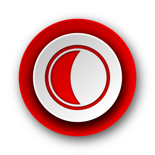 moon red modern web icon on white background - Φωτογραφία, εικόνα