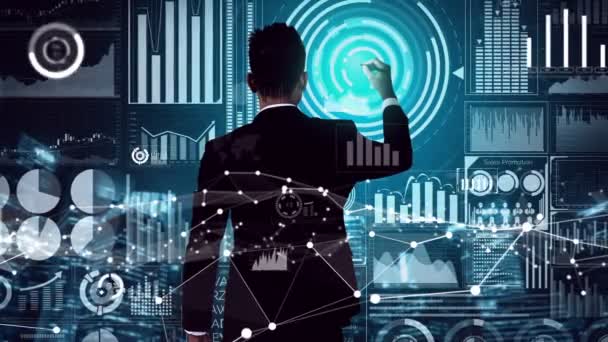 Big Data Technologie voor Business Finance conceptueel. - Video