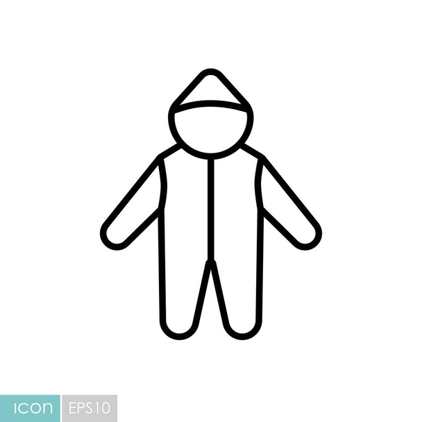 Baby bodysuit vector icon. Baby Romper. Graph symbol for children and newborn babies web site and apps design, logo, app, UI - Vector, Image