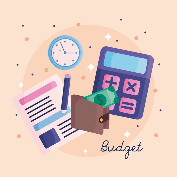 Koncepce řízení rozpočtu - Vektor, obrázek
