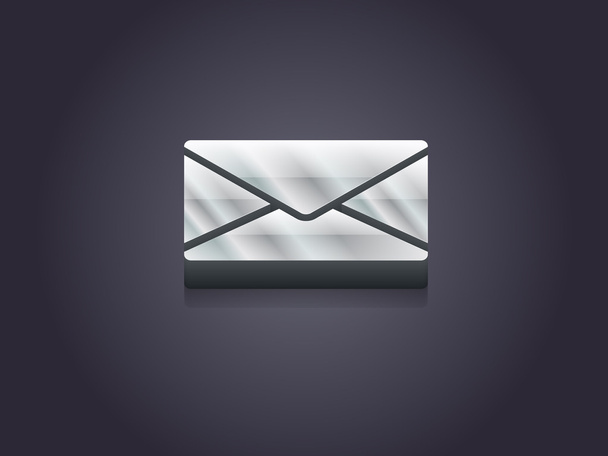 Flat icon of letter - Vetor, Imagem