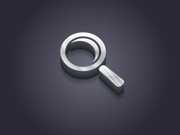 Flat icon of loupe - Vector, Image