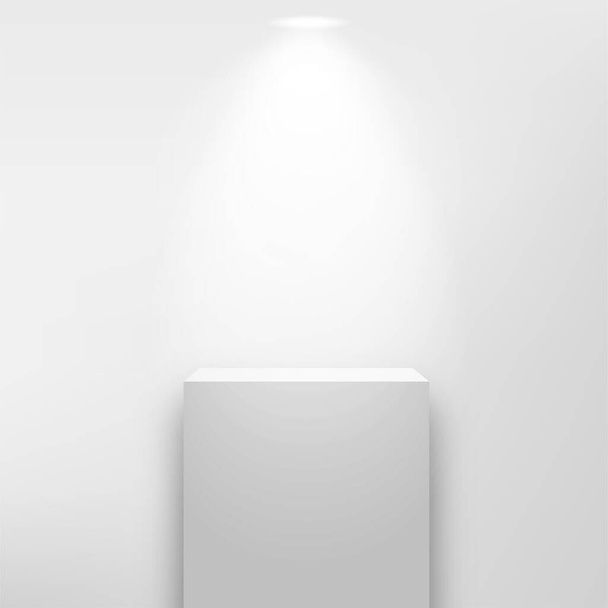 Streszczenie tła z białym podium kolorów do prezentacji. Ilustracja wektora - Wektor, obraz