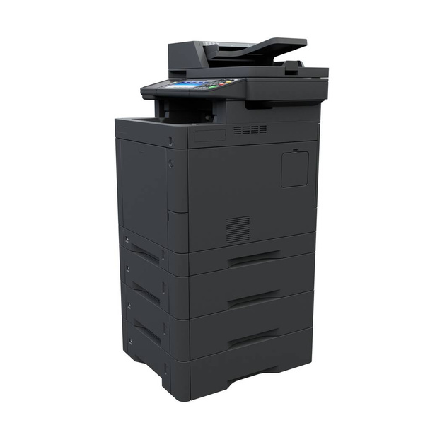 Багатофункціональний сканер принтерів. Ізольовані офісні професійні технології Комп'ютерне обладнання. 3D ілюстрація
 - Фото, зображення