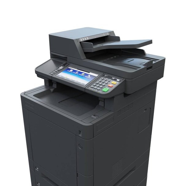 Scanner d'imprimante multifonction. Isolé Office technologie professionnelle Matériel informatique. Illustration 3D - Photo, image