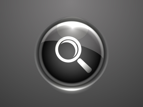 Flat icon of loupe - Vector, imagen