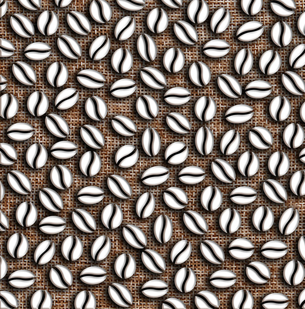 chicchi di caffè torrefatto su un sacco sfondo illustrazione - Foto, immagini