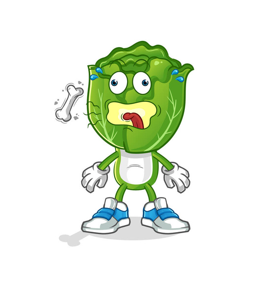 cabbage head cartoon burp mascot. cartoon vector - Vecteur, image