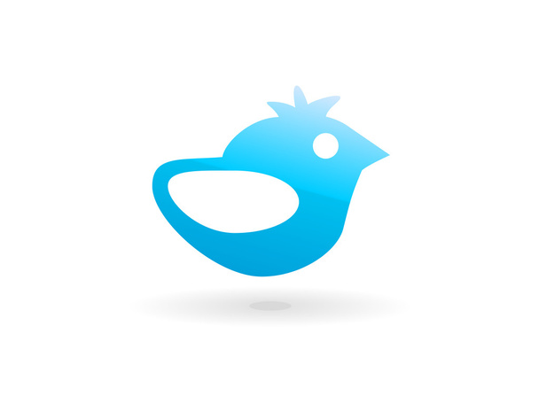 Flat icon of bird - Vetor, Imagem