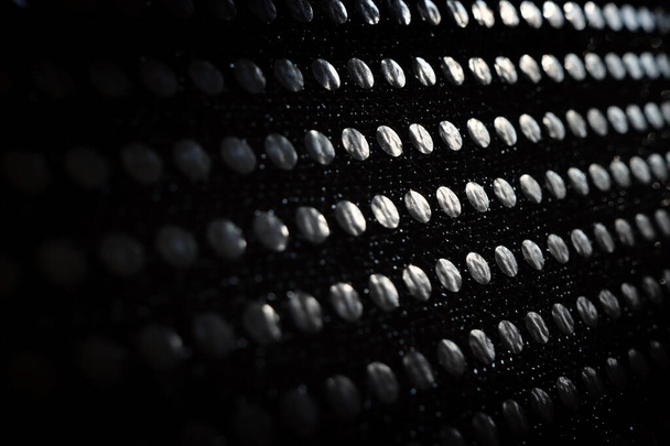 Abstract black grid polka dot background - Zdjęcie, obraz
