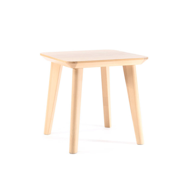 Ξύλινο τραπέζι σαλονιού σε λευκό φόντο - Φωτογραφία, εικόνα