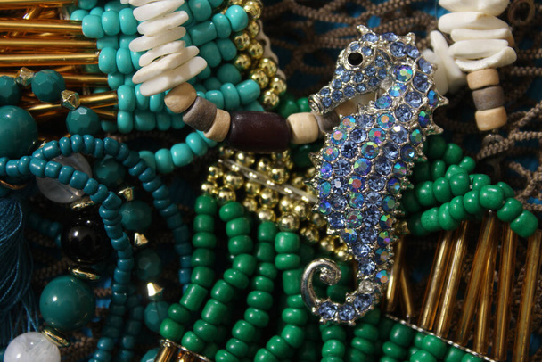 Moda sereia com jóias e rede de pesca - Foto, Imagem