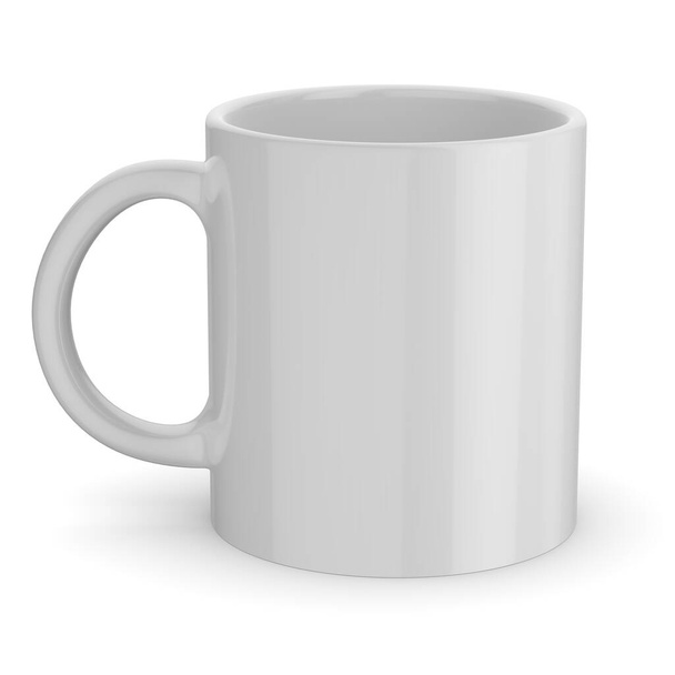 Blank Ceramic Mug Isolated on white background. 3d illustration - Fotografie, Obrázek