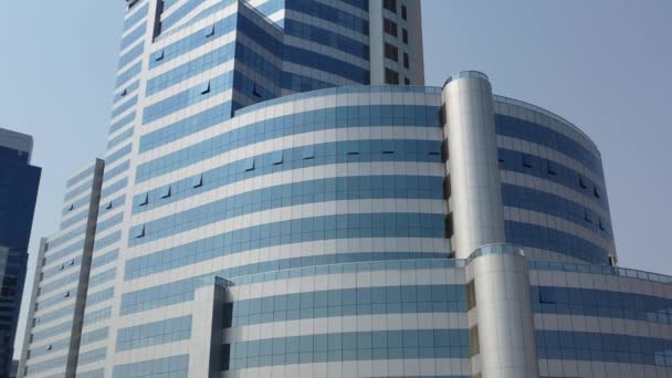 Biura budynków korporacyjnych w centrum Sao Paulo Brazylia. Miejski krajobraz z powietrza. Wieże biurowe w centrum miasta. - Materiał filmowy, wideo