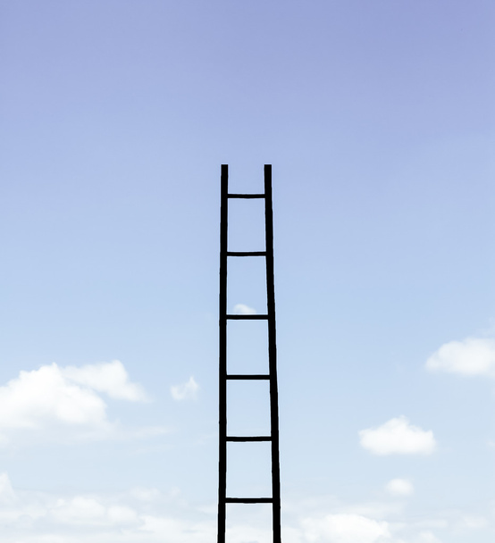 siluate ladder to the sky - Photo, Image