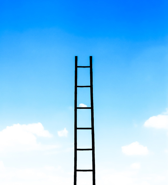 siluate žebřík do nebe - Fotografie, Obrázek