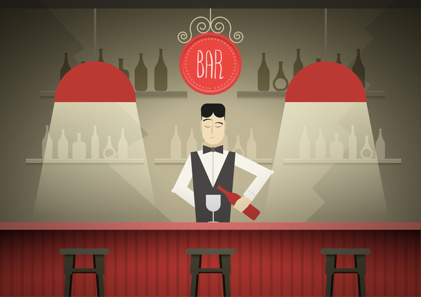 Barman... - Vetor, Imagem