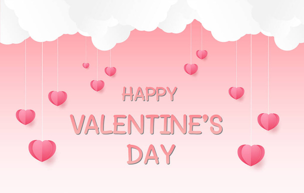 14 february poster, valentines day love card, vector illustration   - Vector, Imagen