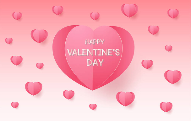 14 february poster, valentines day love card, vector illustration   - Vector, imagen