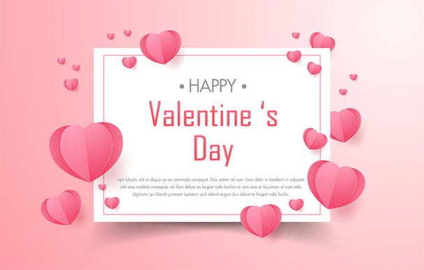 Happy Valentine's Day concept vector illustration background  - Vector, imagen