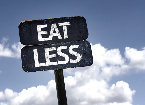 Jeść mniej znak - Zdjęcie, obraz
