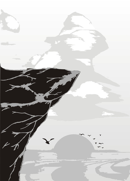 rocha negra - Vetor, Imagem