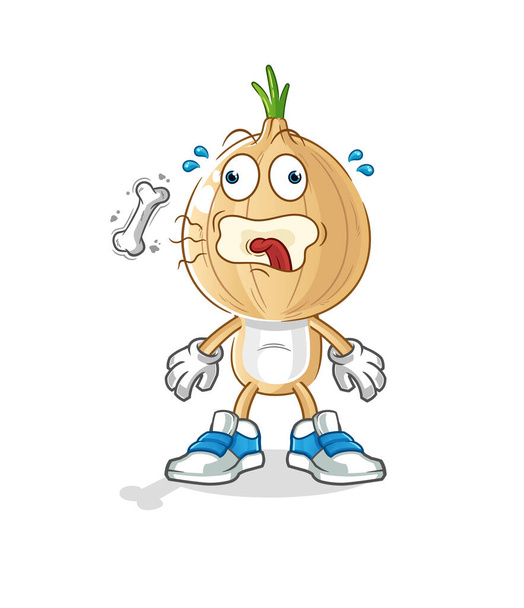 garlic head cartoon burp mascot. cartoon vector - Vecteur, image