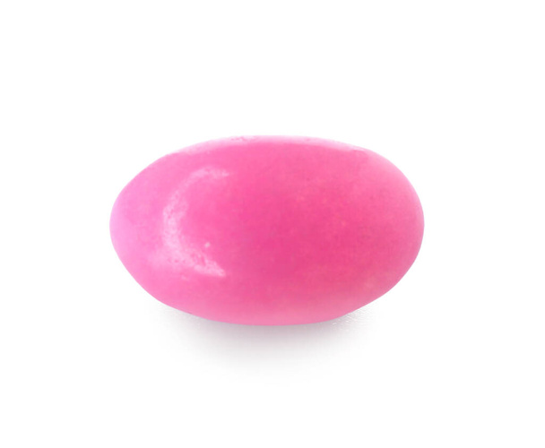 Rózsaszín zselés bab fehér háttér - Fotó, kép