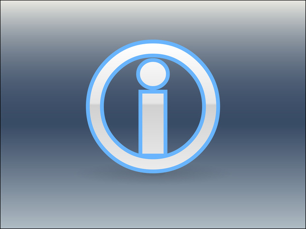platte pictogram voor info - Vector, afbeelding