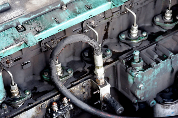 機械の油圧バルブ配管システム - 写真・画像