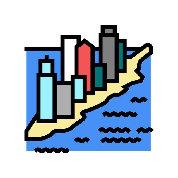 ilustración vector icono de color de Nueva York Manhattan - Vector, Imagen